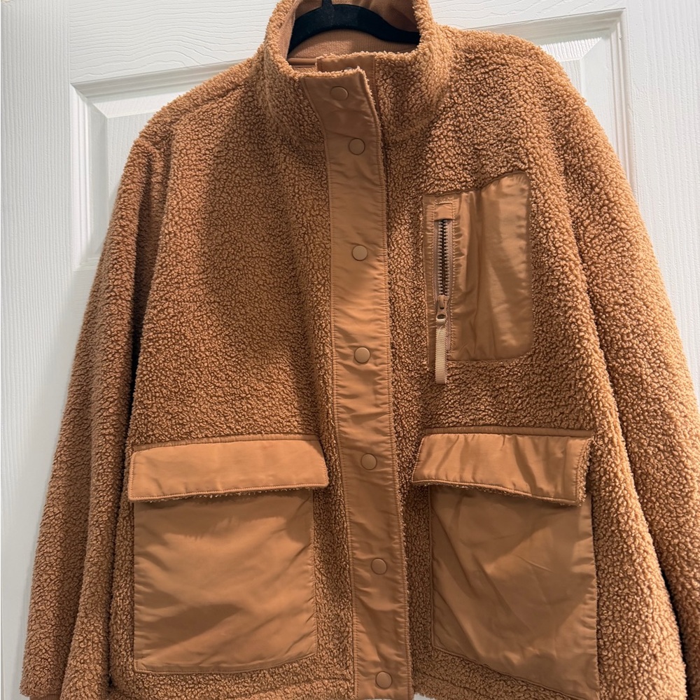 Calvin Klein Collection Camel Sherpa Jacket